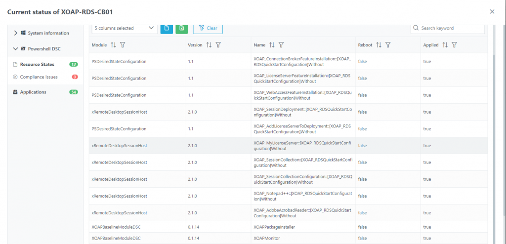 current status of RDS resource states