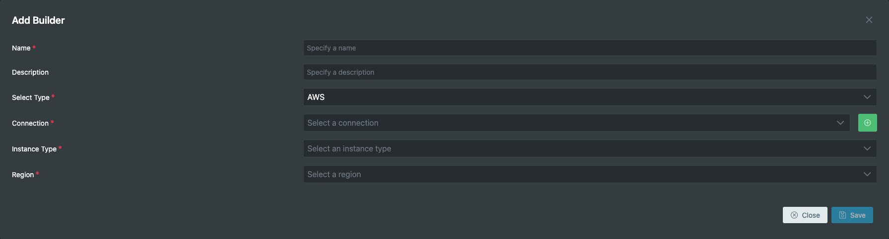 Choose connection type