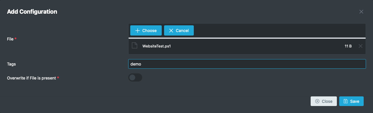 Add DSC configurations in config.XO | XOAP Docs