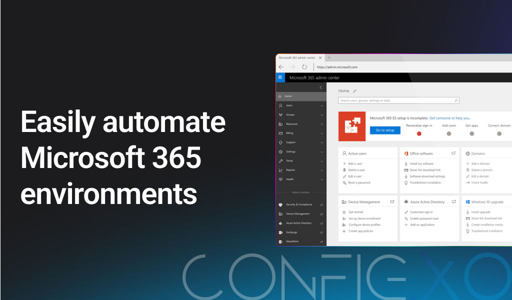 Know to to easily manage M356 configurations with XOAP's config.XO