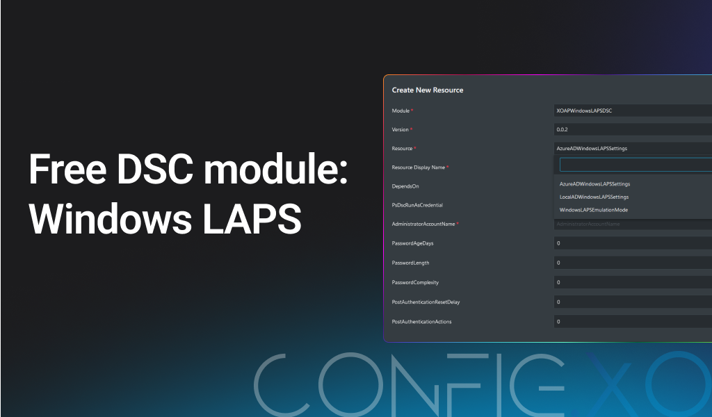 Free Windows LAPS module ready for use in XOAP