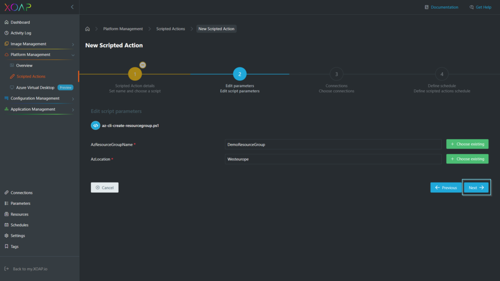 Creating SA, Step 2