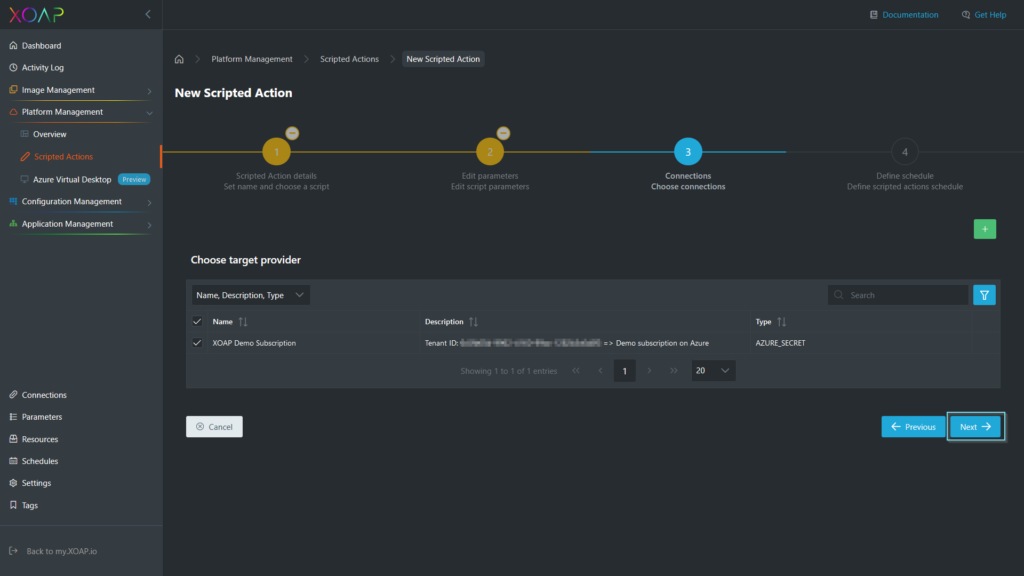 Creating SA, Step 3