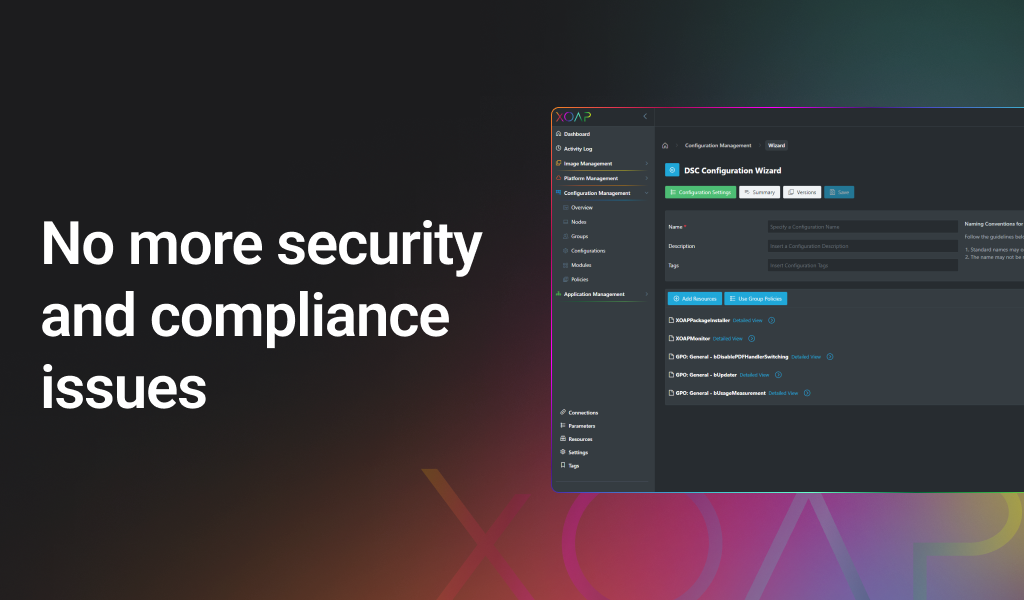 Solve your security and compliance issues with XOAP