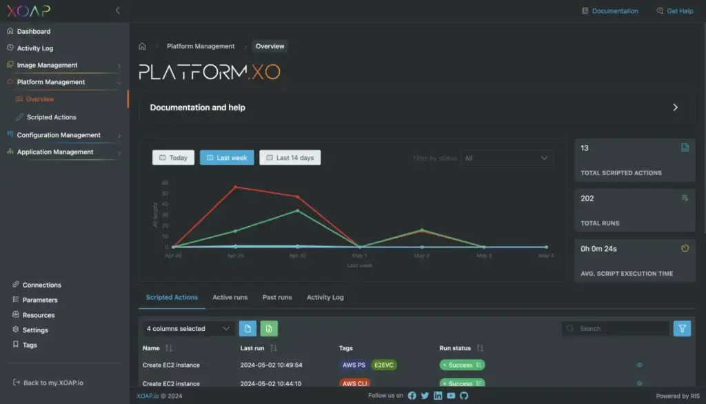 XOAP's platform.XO module