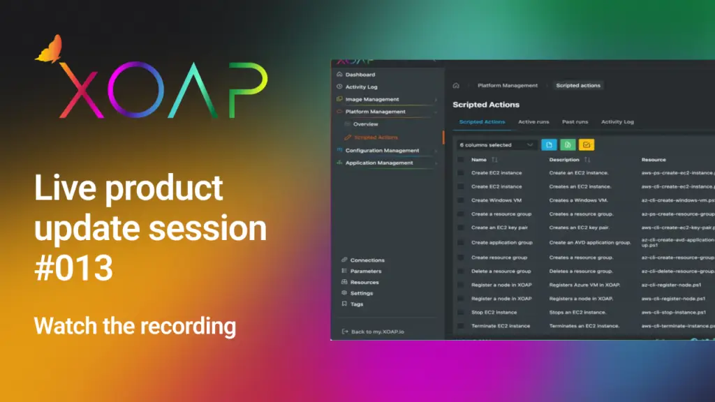 XOAP Product updates live event 13