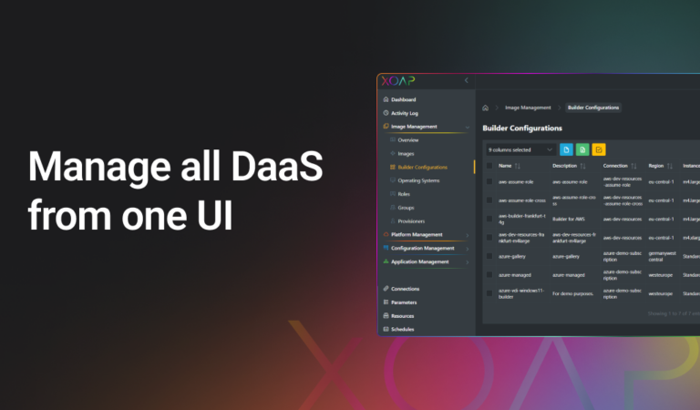 Manage all Desktop as a Service (DaaS) solutions through one UI with XOAP