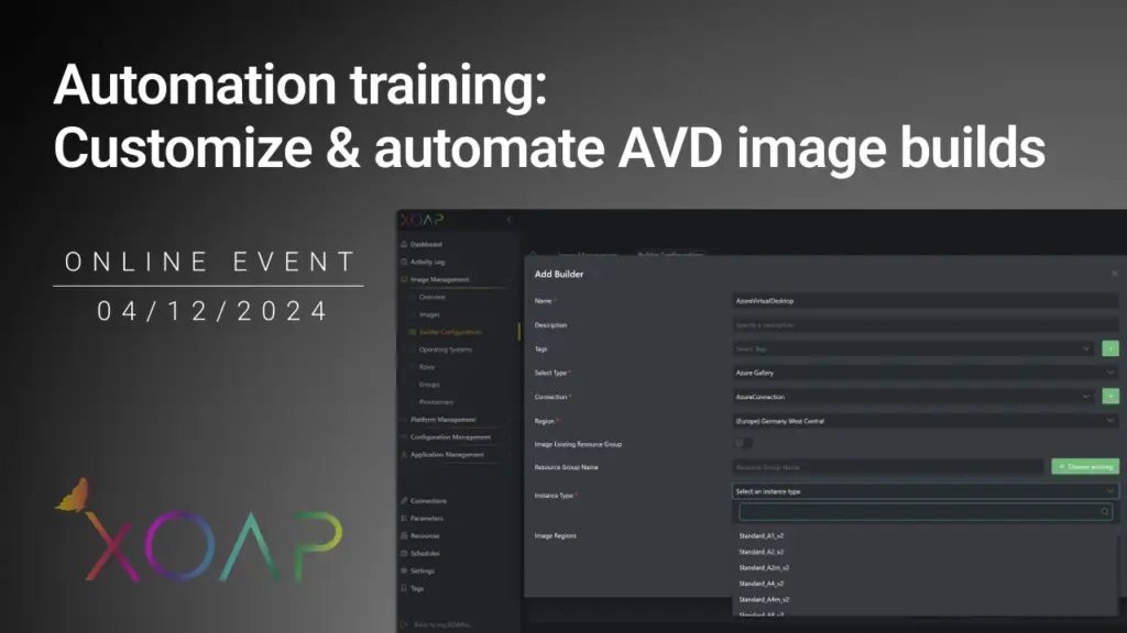 XOAP Training: Customize and automate AVD machine image builds