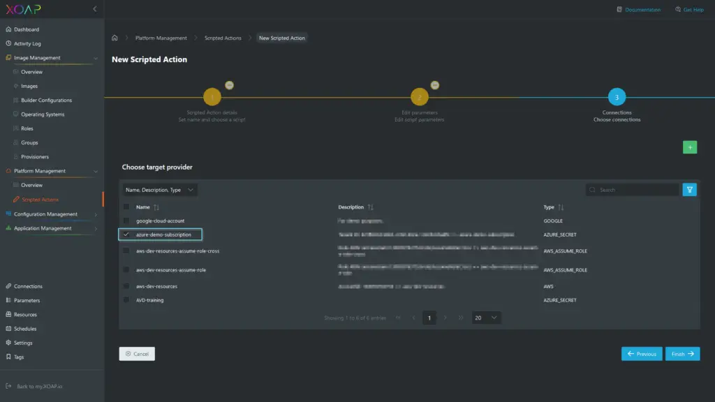 Finish your scripted action setup