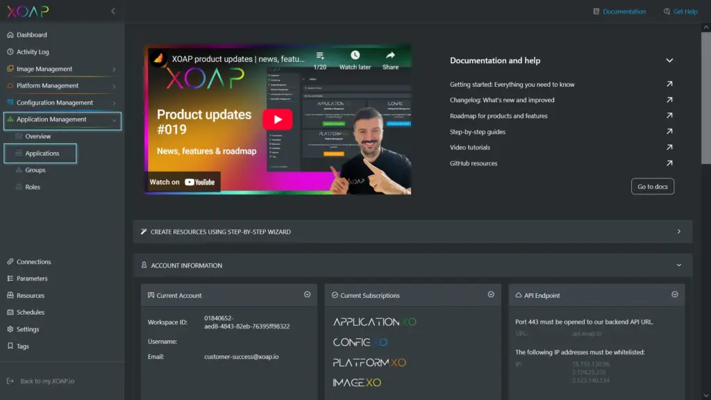 Select application.XO