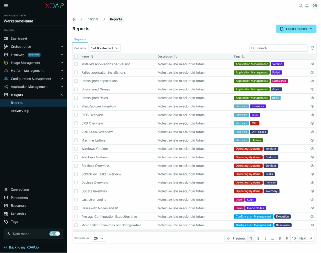 Reports in Insights
