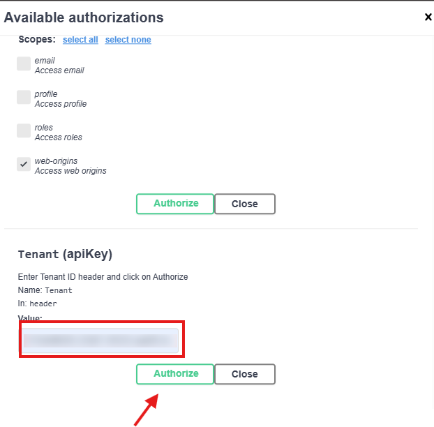 Paste Tenant ID