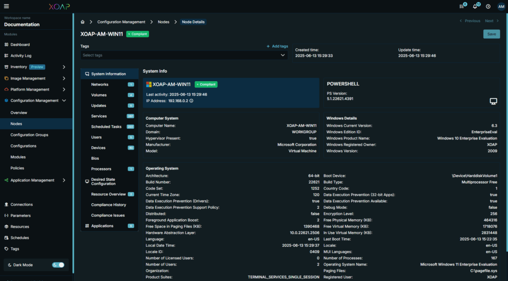 System info