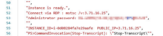 Scripted action log | Automating Amazon DCV deployment | XOAP