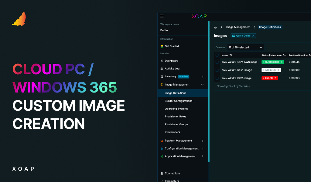 How to create a custom image for Cloud PC/Windows 365 with XOAP